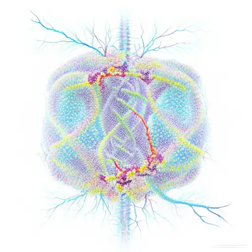 DNA helix and neuron shape tattoo design idea