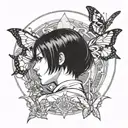 Ada Wong Character Resident Evil 4 Remake Leaning Back With A Mechanical Butterfly Behind Her Tattoo Idea tattoo design idea