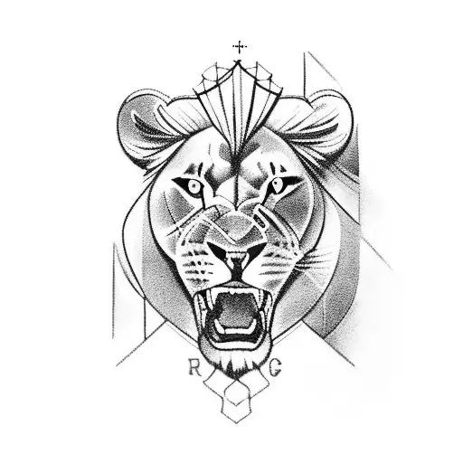 A soccer player kneeling down in prayer, with a lion and a cross symbolizing faith and strength tattoo design idea