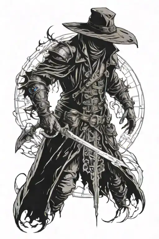 use the imagem from the Cape of the phisical game off the original Bloodborne game tattoo design idea
