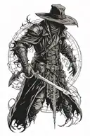 use the imagem from the Cape of the phisical game off the original Bloodborne game tattoo design idea