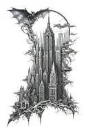 Gotham city tattoo design idea