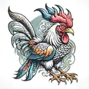 FIGHTING ROOSTER tattoo design idea