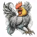 FIGHTING ROOSTER tattoo design idea