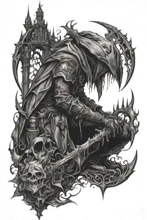 bloodborne inspired tattoo tattoo design idea