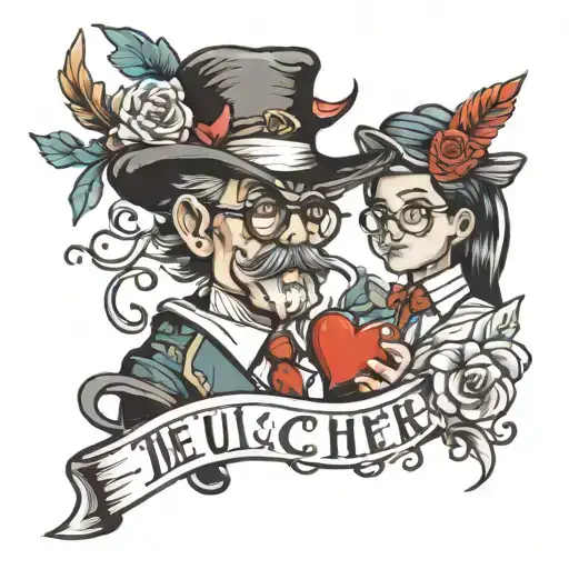 uncle teacher love tattoo design idea