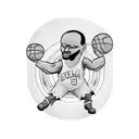 Basketball player dunking a dollar bill tattoo design idea