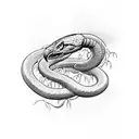 snake swooping attacked by eagle forearm tattoo design idea