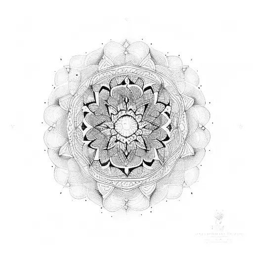 long Mandala  tattoo design idea