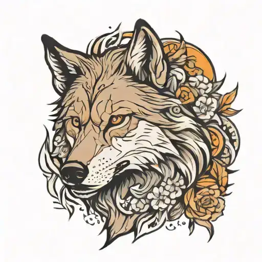 Wolf tattoo design idea