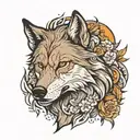 Wolf tattoo design idea