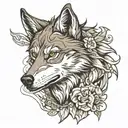 Wolf tattoo design idea