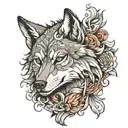 Wolf tattoo design idea
