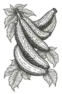banana tattoo design idea