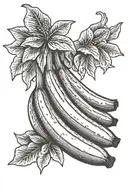 banana tattoo design idea