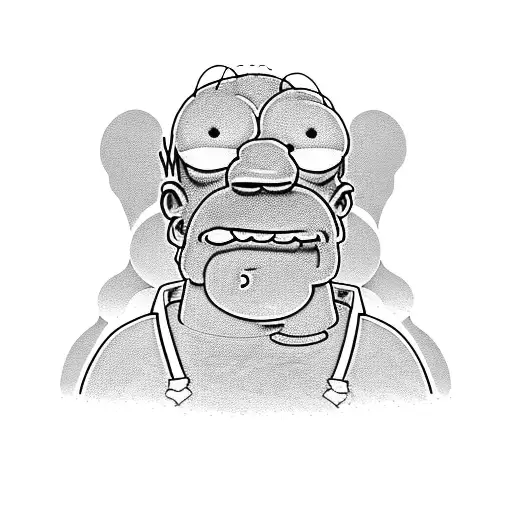 Homer Simpson and Kang tattoo design idea