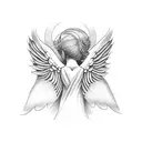angel hand tattoo design idea