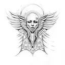 angel hand tattoo design idea