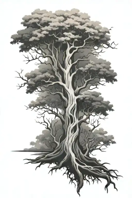 rape survivor symbol tree  tattoo design idea