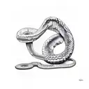 python snake climbing coconut tree  tattoo design idea