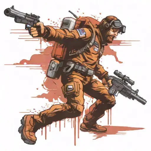 chuck norris in space tattoo design idea