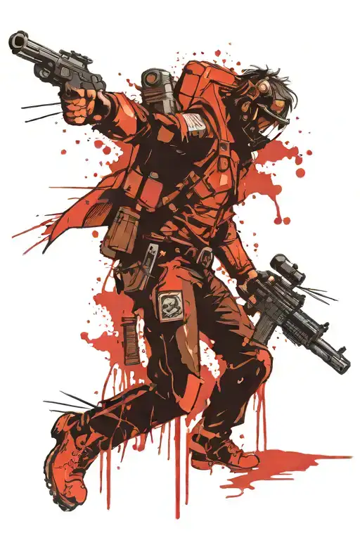 Chuck norris space cowboy  tattoo design idea