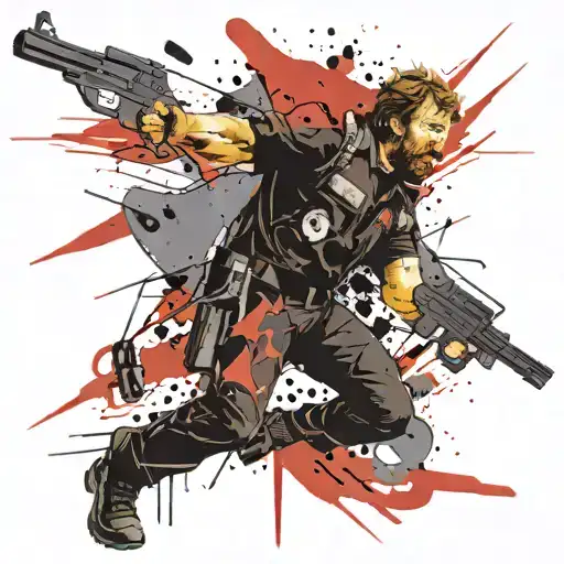 chuck norris in space tattoo design idea