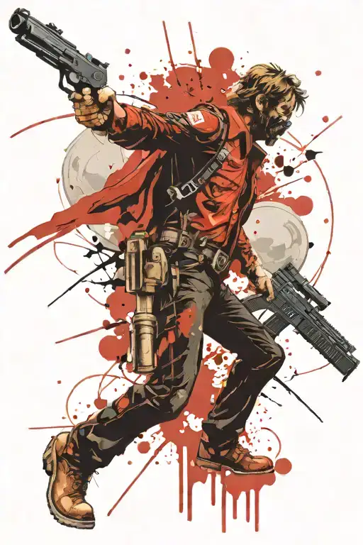 Chuck norris space cowboy  tattoo design idea