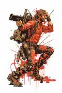Chuck norris space cowboy  tattoo design idea