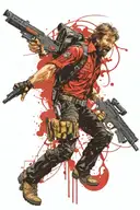 Chuck norris space cowboy  tattoo design idea