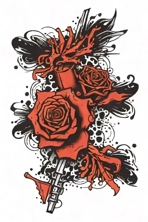 simple black and white tattoo design that symbolizes life, determination and hardwork tattoo design idea