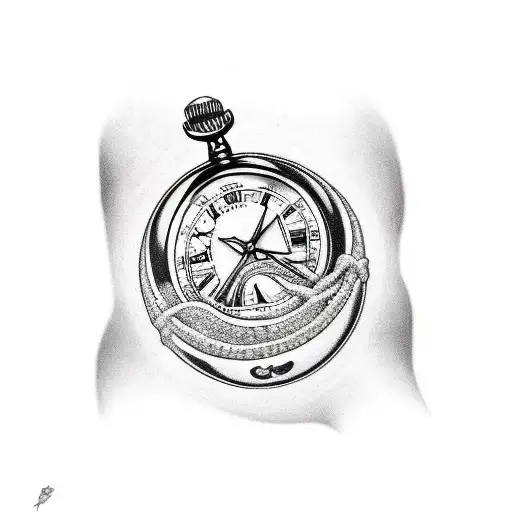 healing can't tell time tattoo design idea