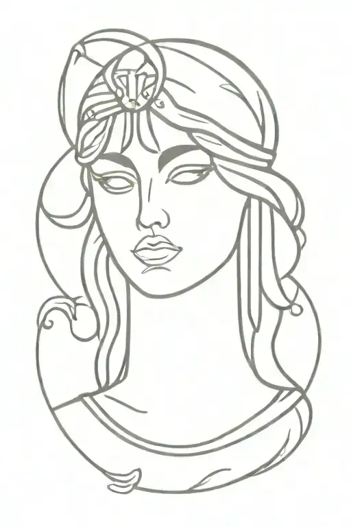 athena greek goddess tattoo design idea
