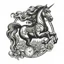time is a pony ride tattoo design idea