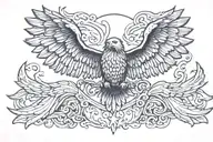 Angels and Demons, Eagle wings and Bat wings spread, 👑 and ✝️  tattoo design idea