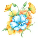 Coca Cola gay pride California poppies blooming tattoo design idea