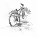 mountain bike tattoo design idea