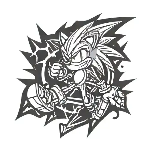 sonic costume tattoo design idea