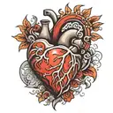 143 inside a heart tattoo design idea