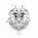 Aquarius Taurus wedding tattoo design idea