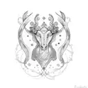 Aquarius Taurus wedding tattoo design idea