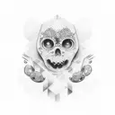 hard time  tattoo design idea