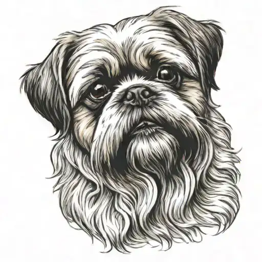 Raise a Shih Tzu tattoo design idea