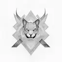 last name cha tattoo design idea