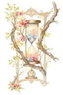 hourglass tree of life with intricate tattoo design idea