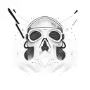 snowboard  skiing tattoo design idea