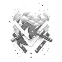 snowboard  skiing tattoo design idea