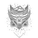 snowboard mountain snow tattoo design idea