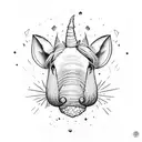 black and white eeyore  tattoo design idea