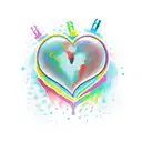 Crying Heart tattoo design idea